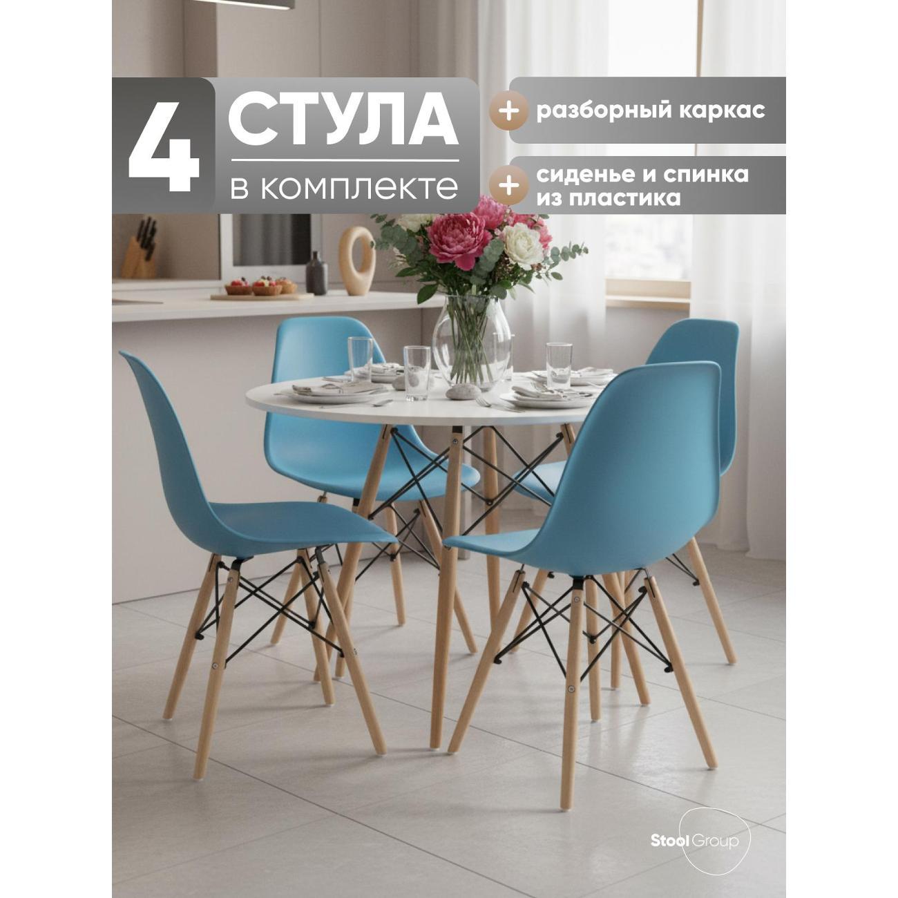 Стул обеденный Stool Group EAMES DSW темно-бирюзовый