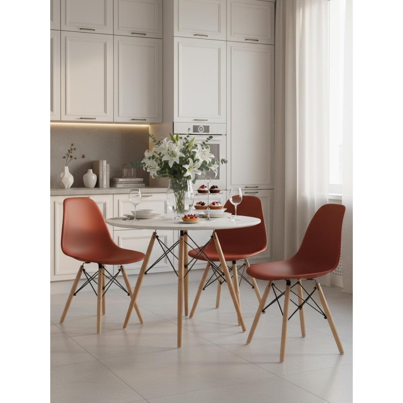 Стул обеденный Stool Group EAMES DSW терракотовый