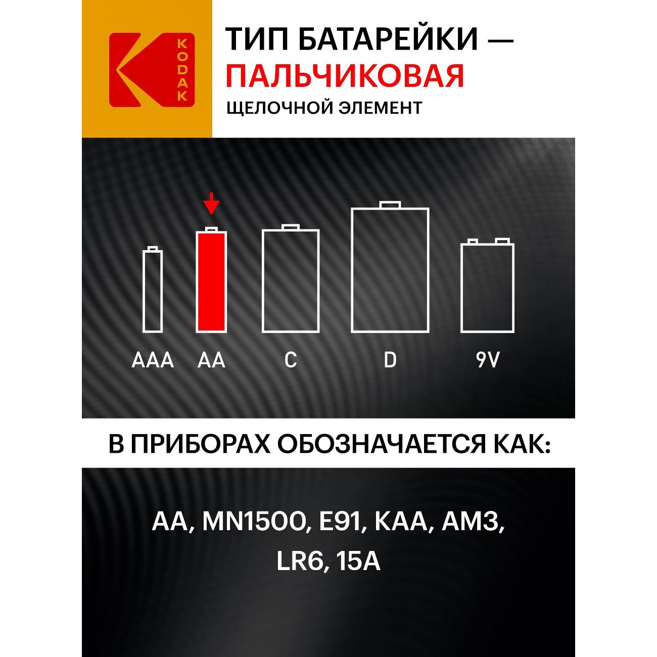 Батарея Kodak LR6-4+2BL XTRALIFE Alkaline