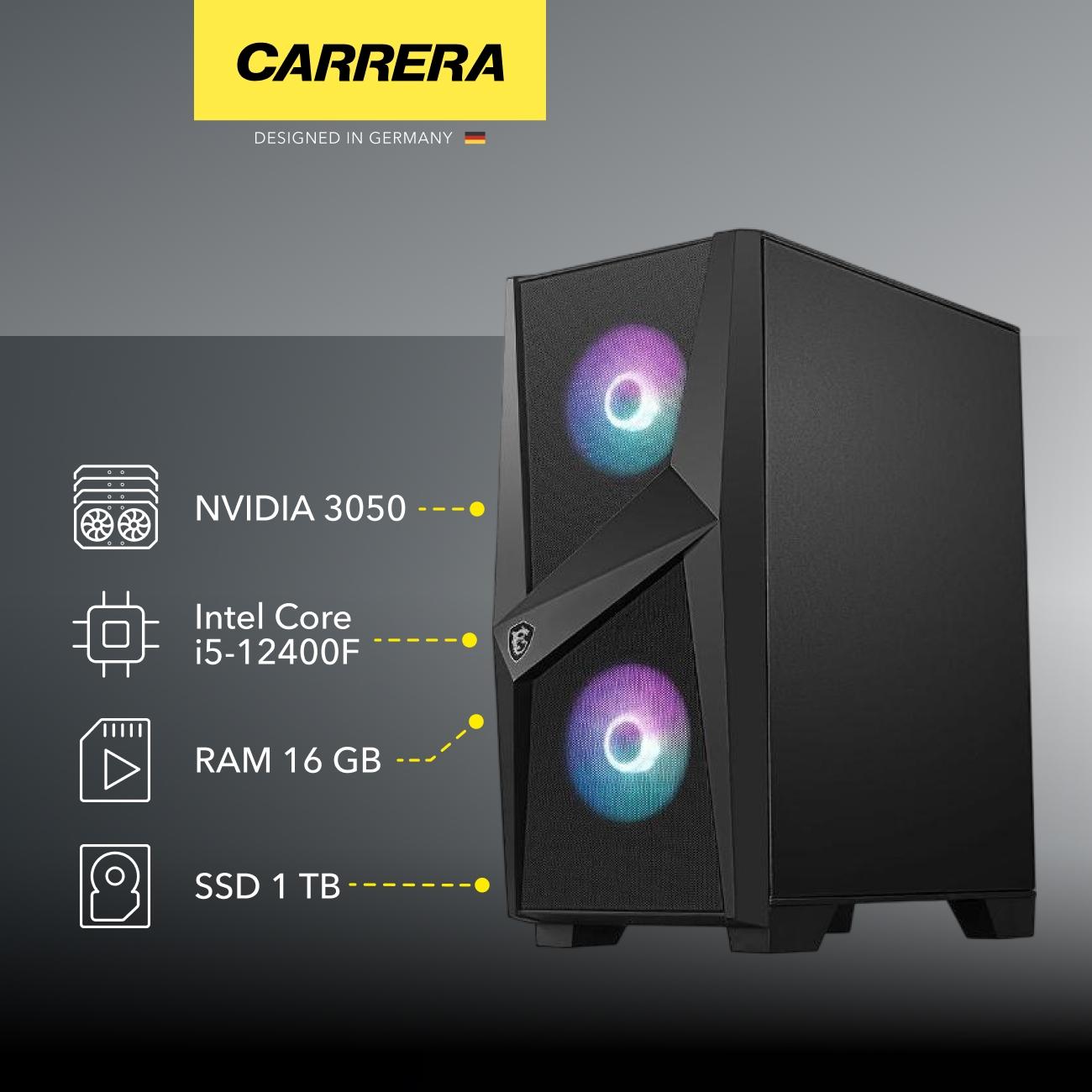 Системный блок игровой Carrera CRR5261 (Core i5-12400F/RAM 16GB/SSD 1TB/NVIDIA 3050/noOS) фото