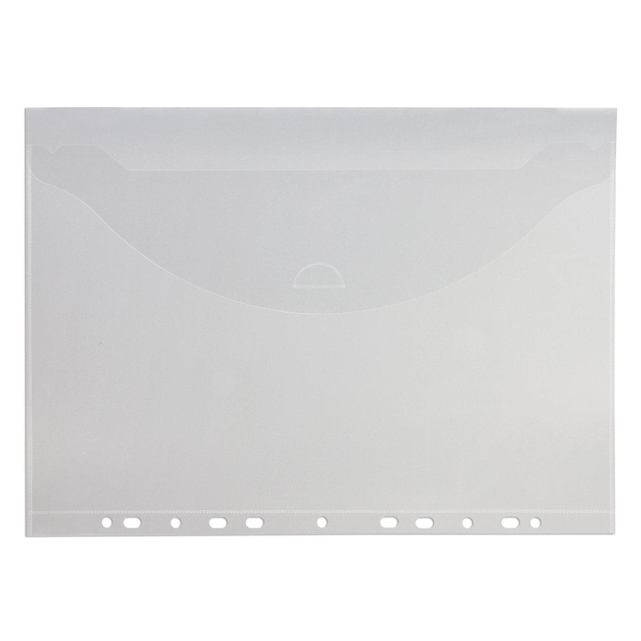 Папка А4 для документов Brauberg 10 шт., до 50 л, прозрачная, 0,15 мм, 227312