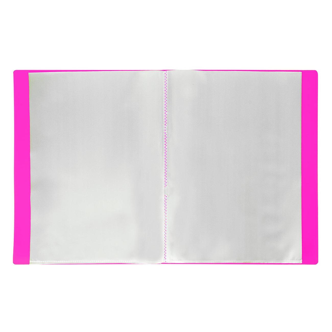 Папка А4 для документов Brauberg "Neon", 16м, розовая, 700мкм, 227450