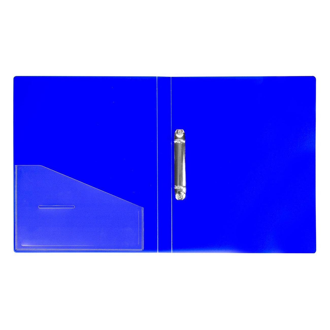 Папка А4 для документов Brauberg "Neon", 25мм, синяя, до 170л, 0,7мм, 227459