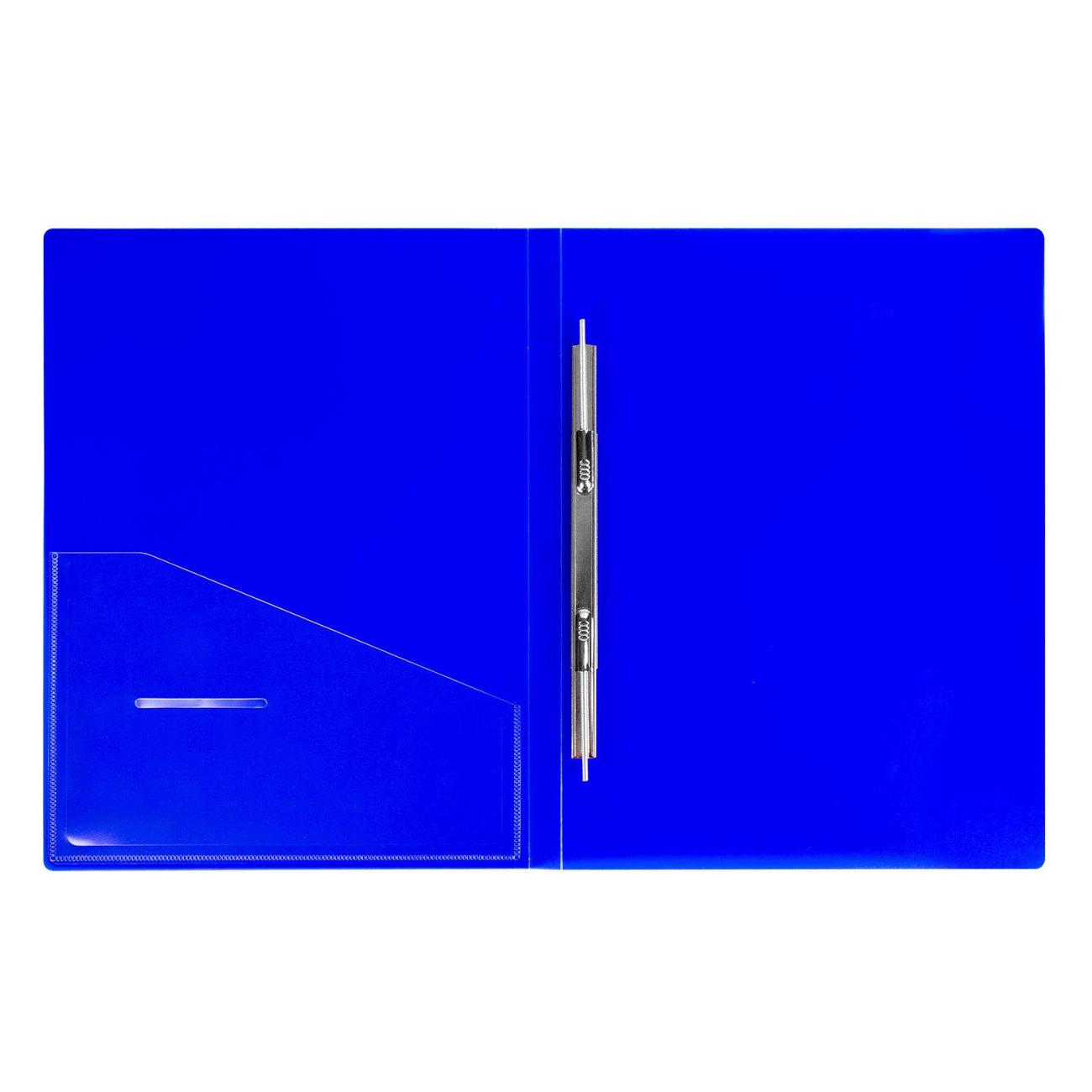 Папка А4 для документов Brauberg "Neon", 16мм, синяя, до 100л, 0,7мм, 227467