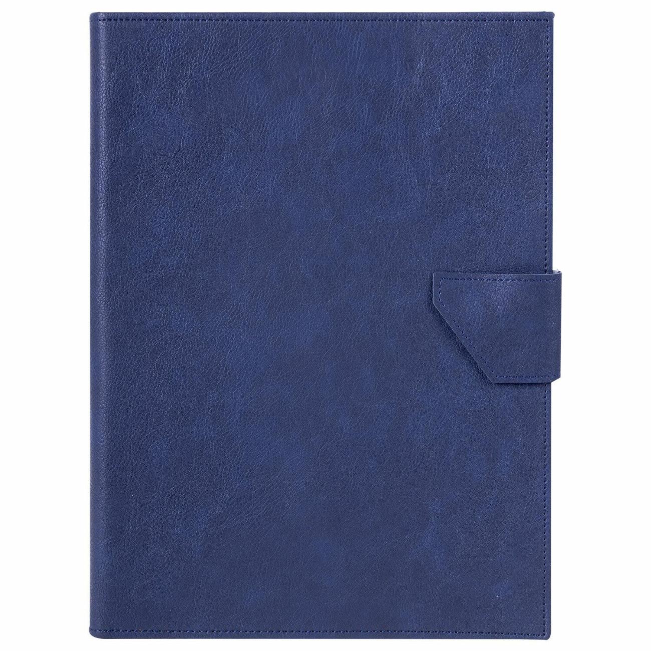 Папка А4 для документов Brauberg А4, экокожа, синяя,, 238206