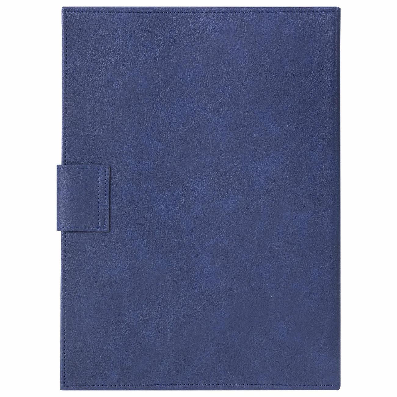 Папка А4 для документов Brauberg А4, экокожа, синяя,, 238206