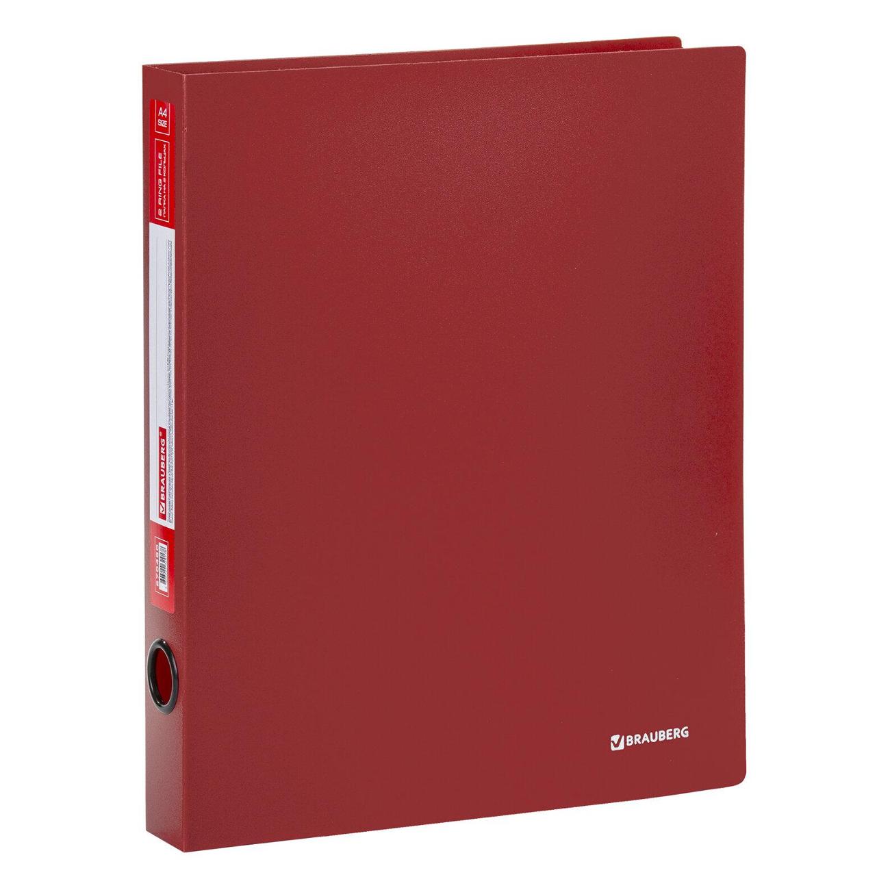 Папка А4 для документов Brauberg Стандарт 40мм красная до 300 листов 0,9 мм, 270480