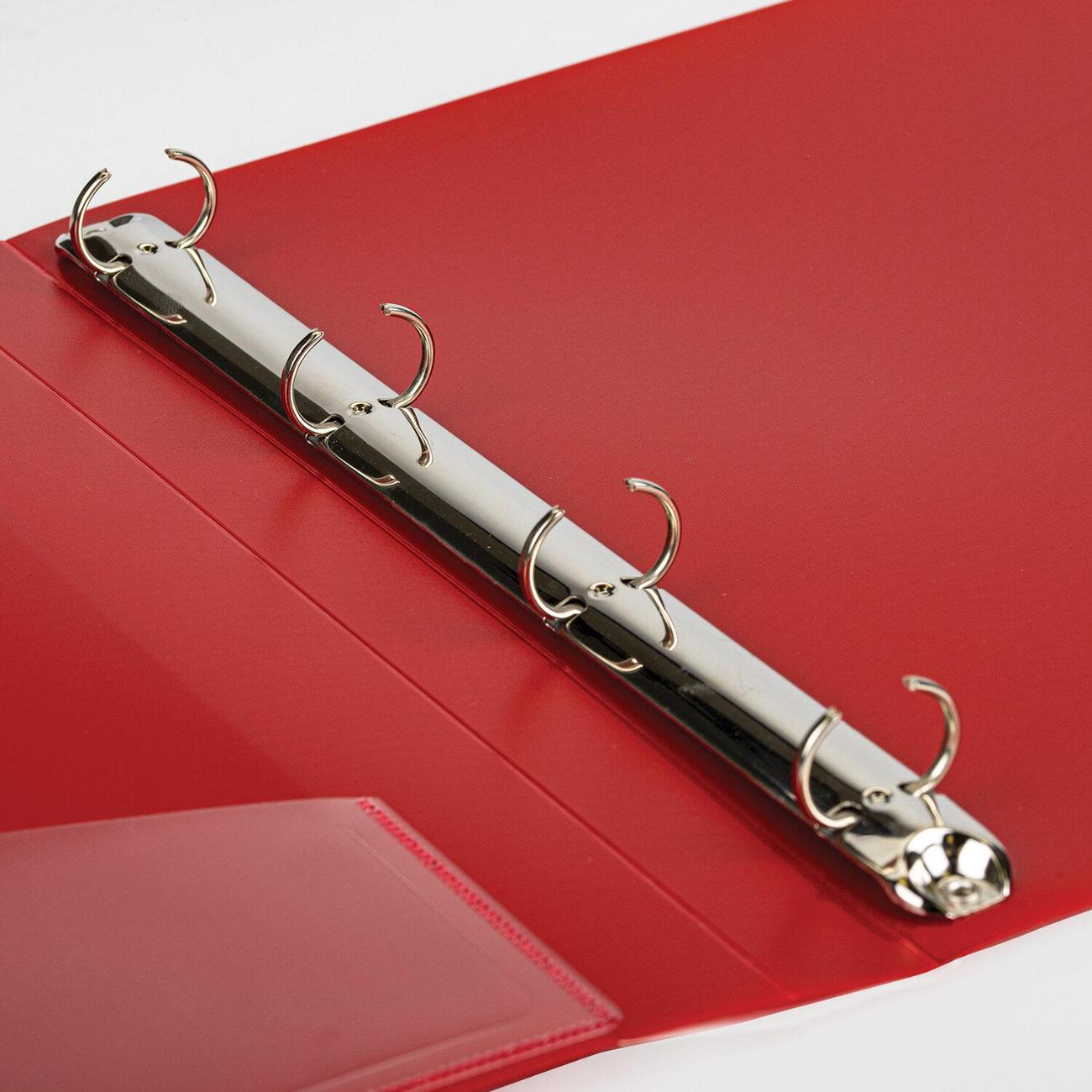 Папка А4 для документов Brauberg ширина 25 мм EXTRA, до 170 листов КРАСНАЯ, 0,7мм, 270545