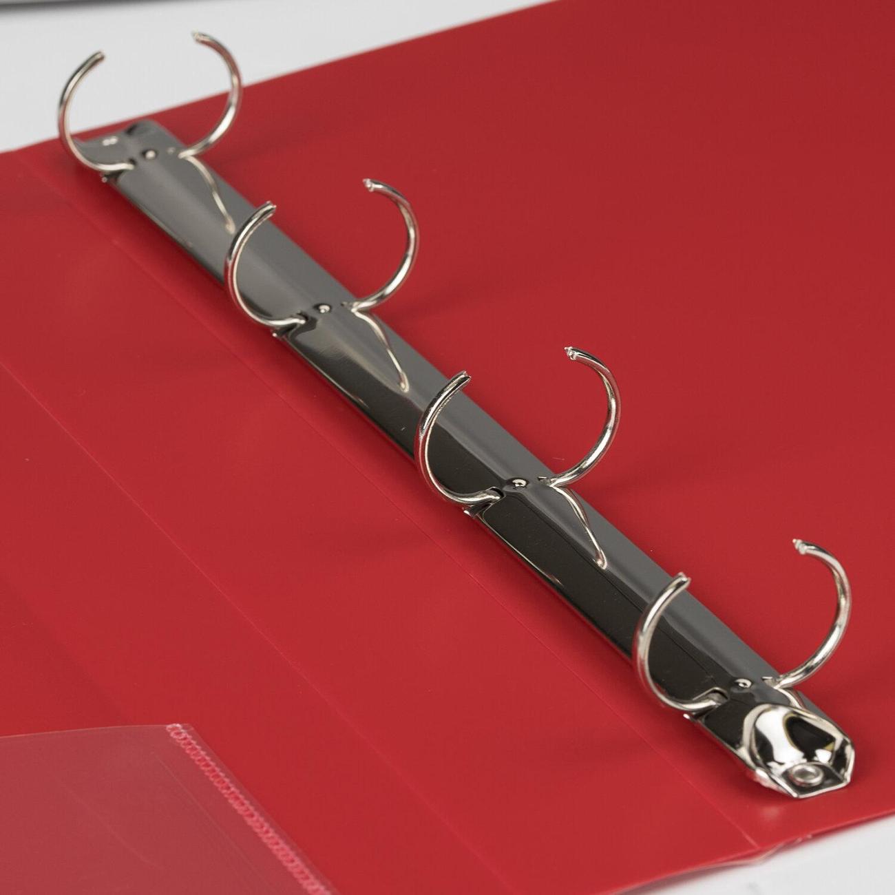 Папка А4 для документов Brauberg ширина 40 мм EXTRA, до 300 листов КРАСНАЯ, 0,8мм, 270549