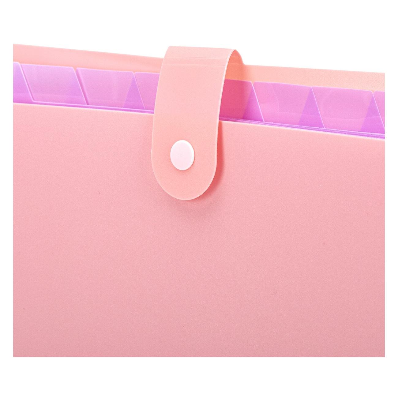 Папка А4 для документов Brauberg 12 отделений, Extra, А4, персиковая с лавандовым, 271931