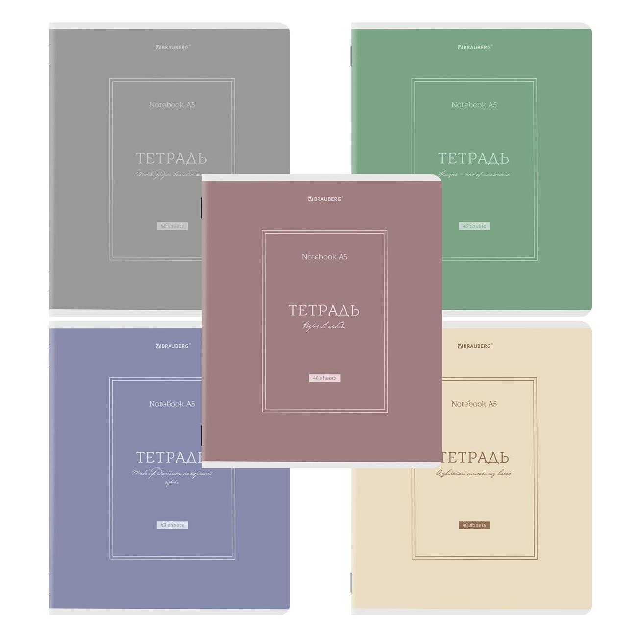 Тетрадь Brauberg ДЭК 48л 5шт 404920 фото