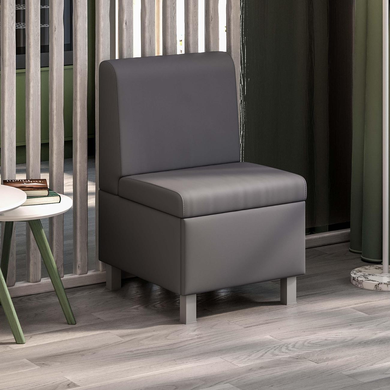 Диван модульный Трия Блюз (серый) кухонный прямой малый