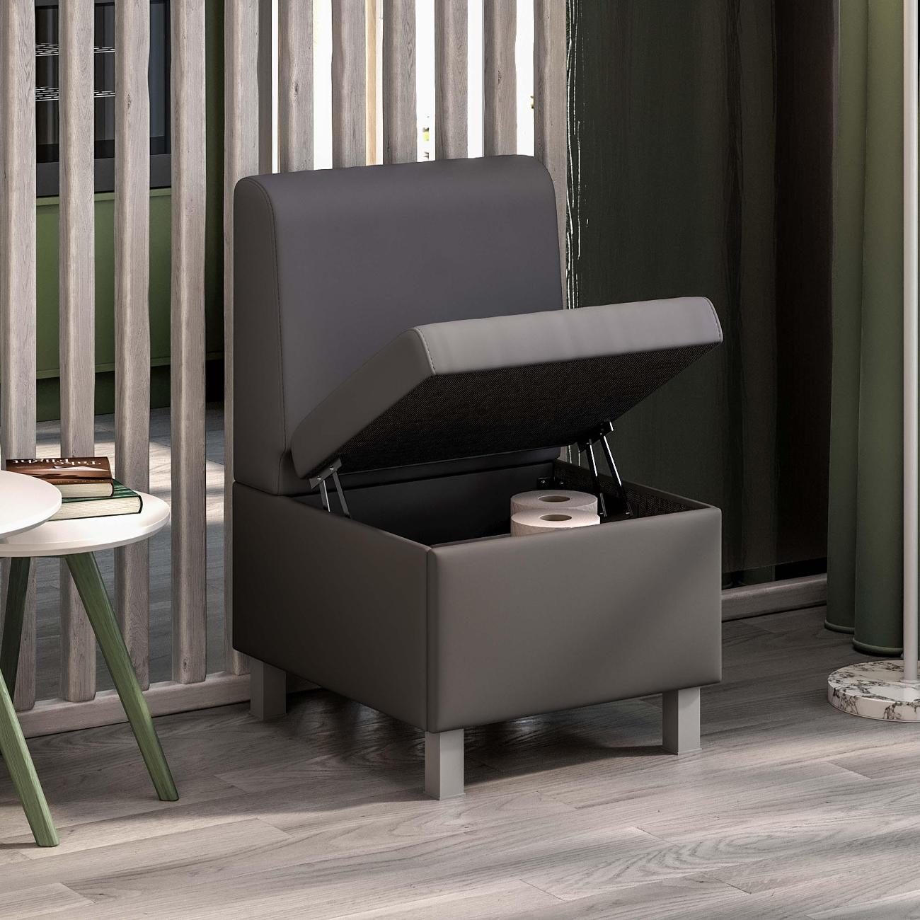 Диван модульный Трия Блюз (серый) кухонный прямой малый