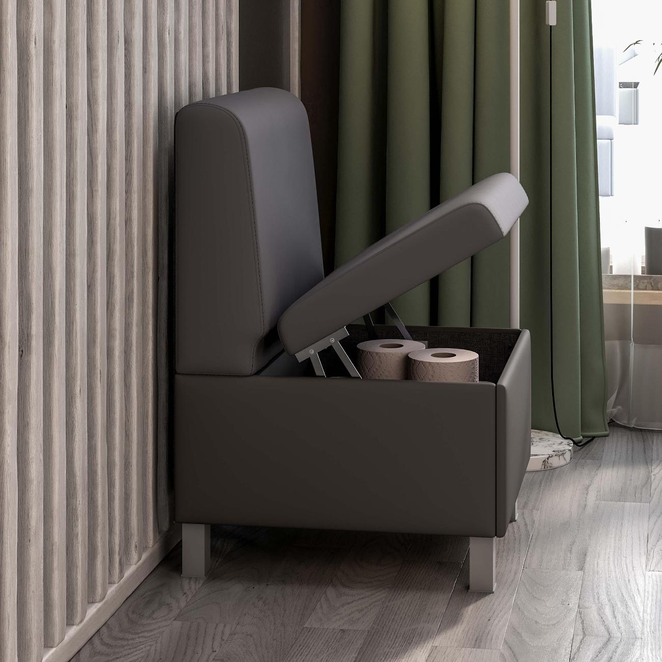 Диван модульный Трия Блюз (серый) кухонный прямой малый