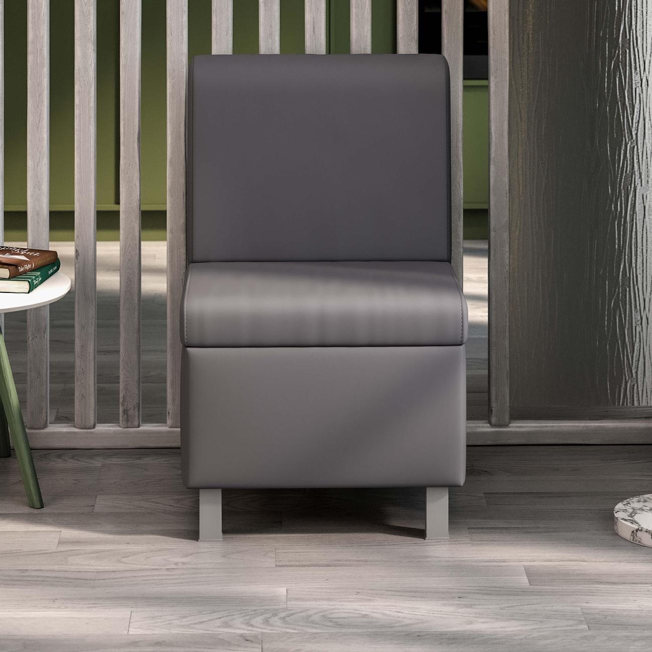 Диван модульный Трия Блюз (серый) кухонный прямой малый