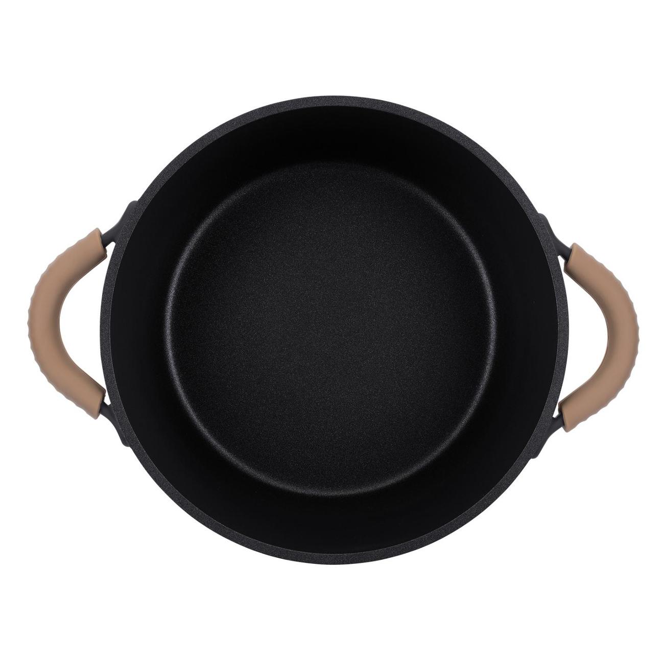 Кастрюля 4.6 л/24см (литой алюминий) с крышкой REGENT inox FIAMMA