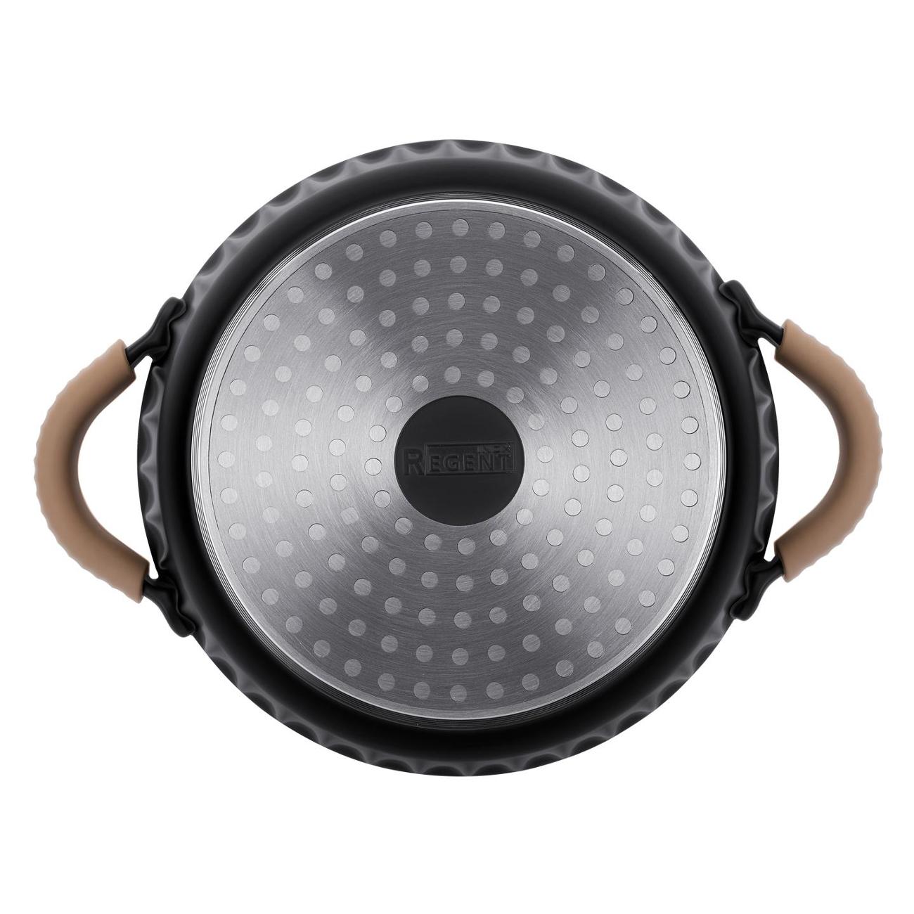 Кастрюля 4.6 л/24см (литой алюминий) с крышкой REGENT inox FIAMMA