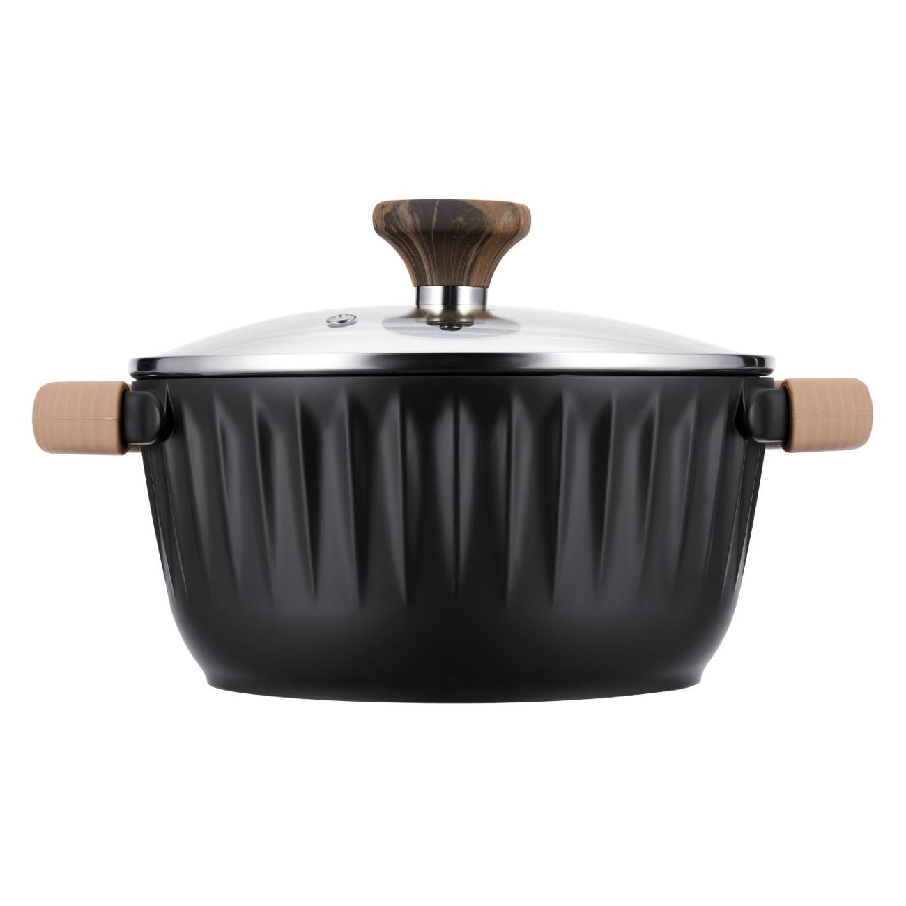 Кастрюля 4.6 л/24см (литой алюминий) с крышкой REGENT inox FIAMMA