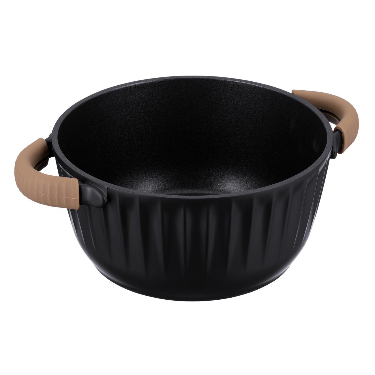 Кастрюля 4.6 л/24см (литой алюминий) с крышкой REGENT inox FIAMMA