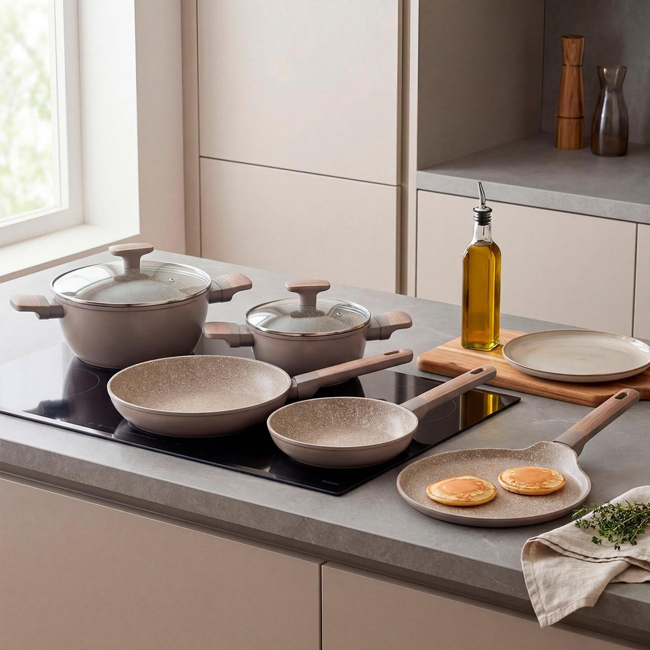 Сковорода 20см (кованый алюминий) REGENT inox Latte