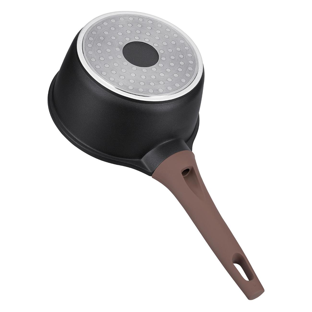 Ковш 1.3 л/16см (литой алюминий) с крышкой REGENT inox ELEGANTO