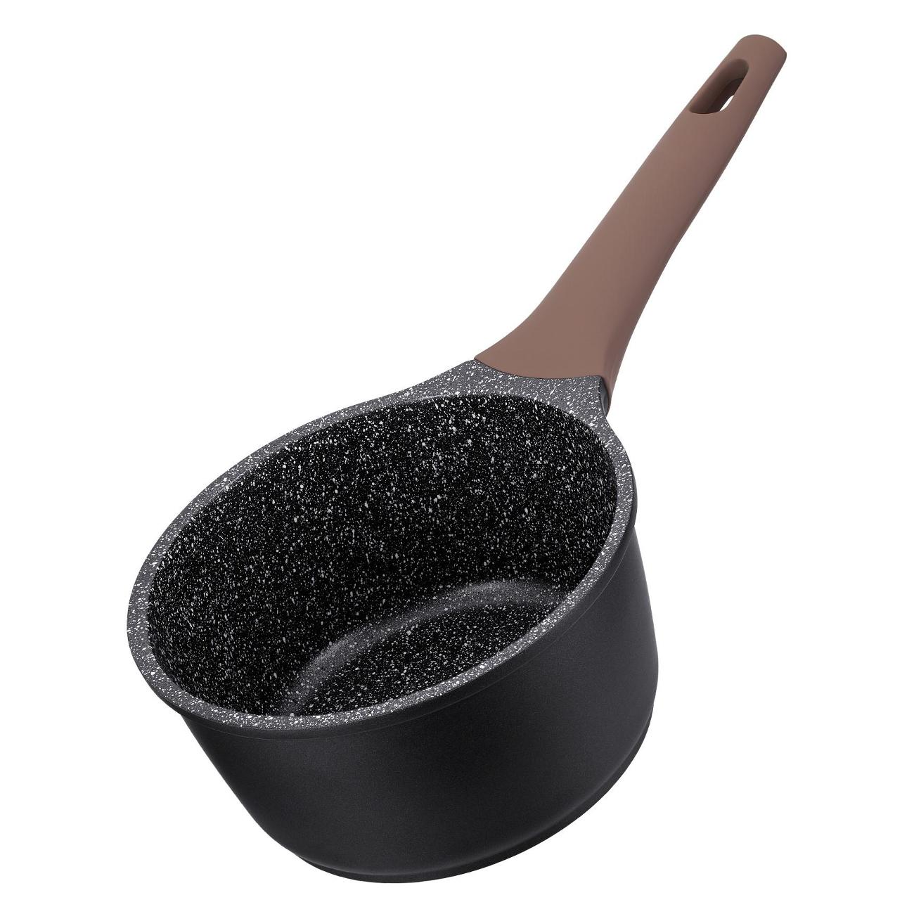 Ковш 1.3 л/16см (литой алюминий) с крышкой REGENT inox ELEGANTO