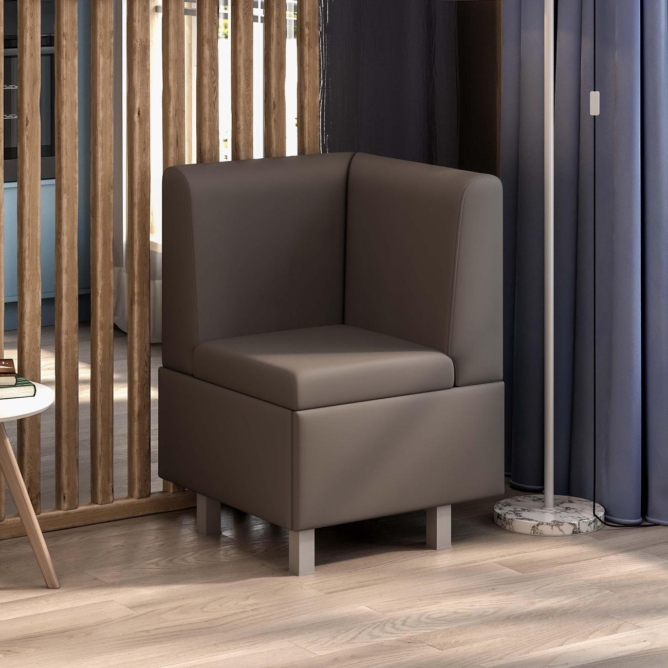 Диван модульный Трия Блюз коричневый