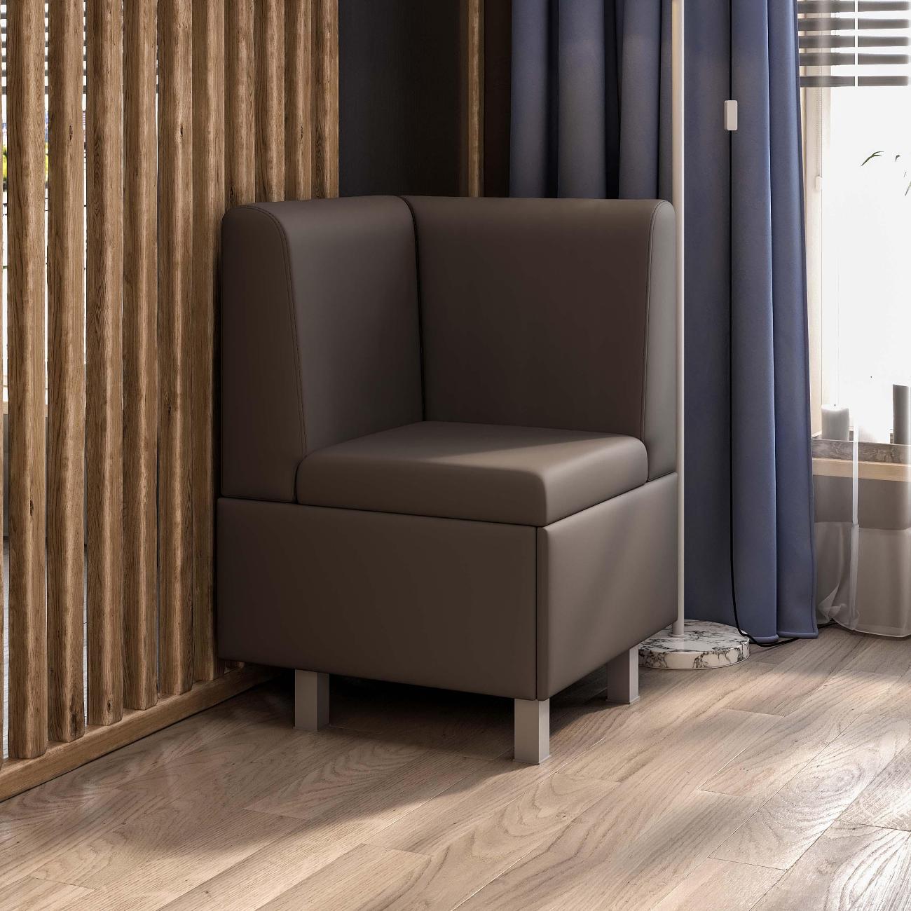 Диван модульный Трия Блюз коричневый