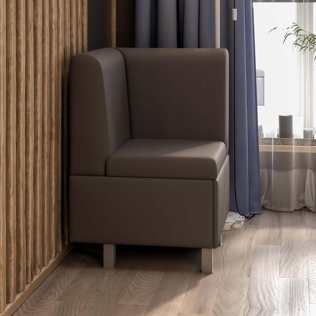 Диван модульный Трия Блюз коричневый