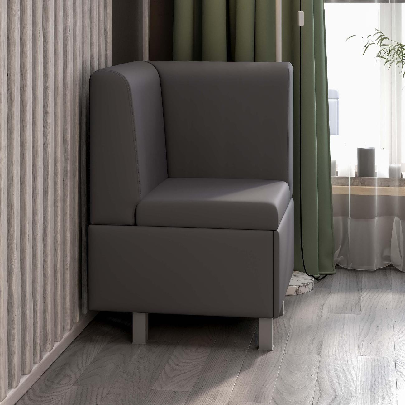 Диван модульный Трия Блюз серый