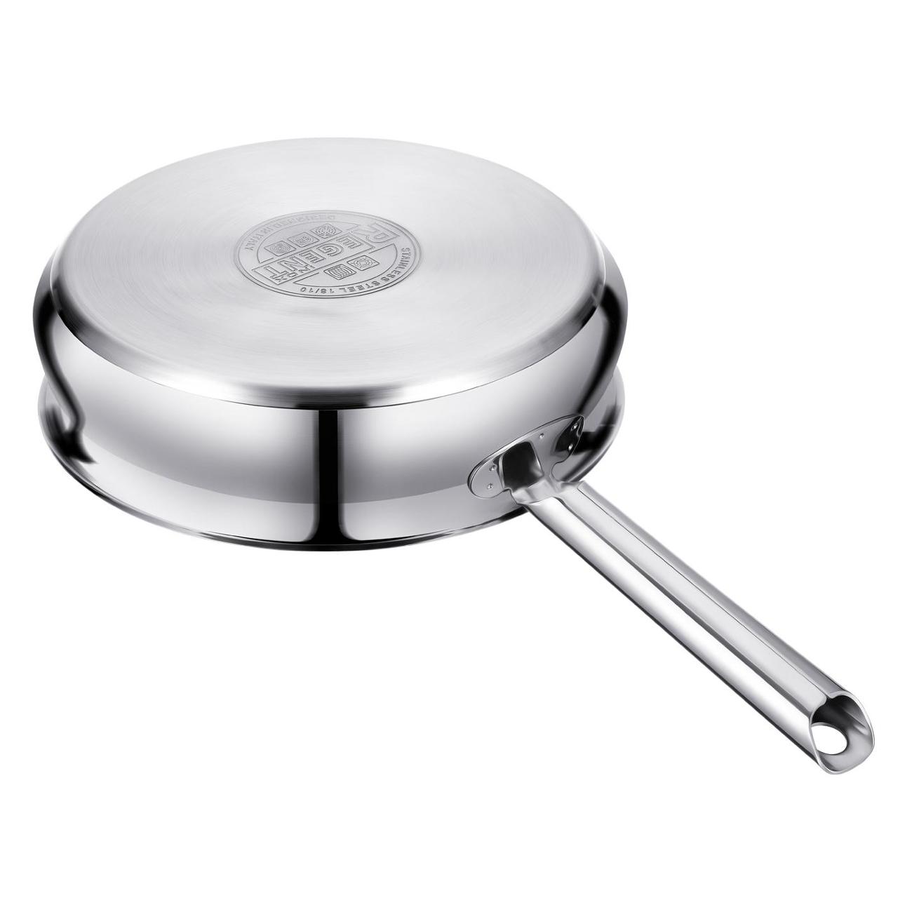 Сковорода НЖС с крышкой 24см/ 3л. REGENT inox Monica