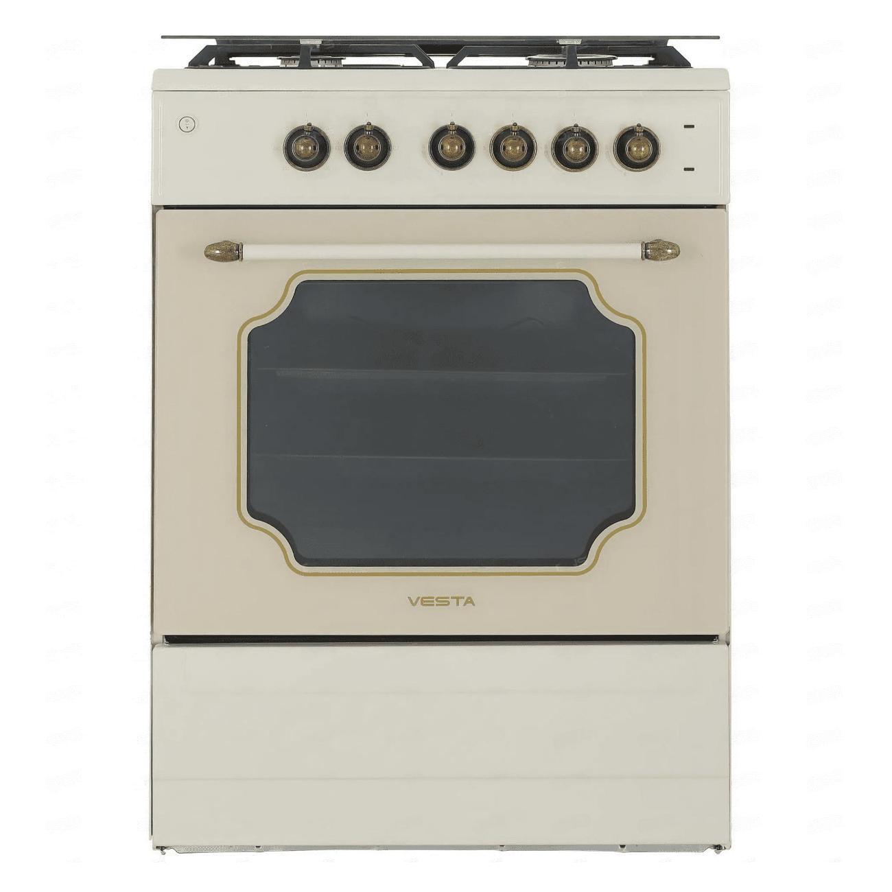 Комбинированная плита Vesta Valencia VKE 10-E бежевая Retro CHU