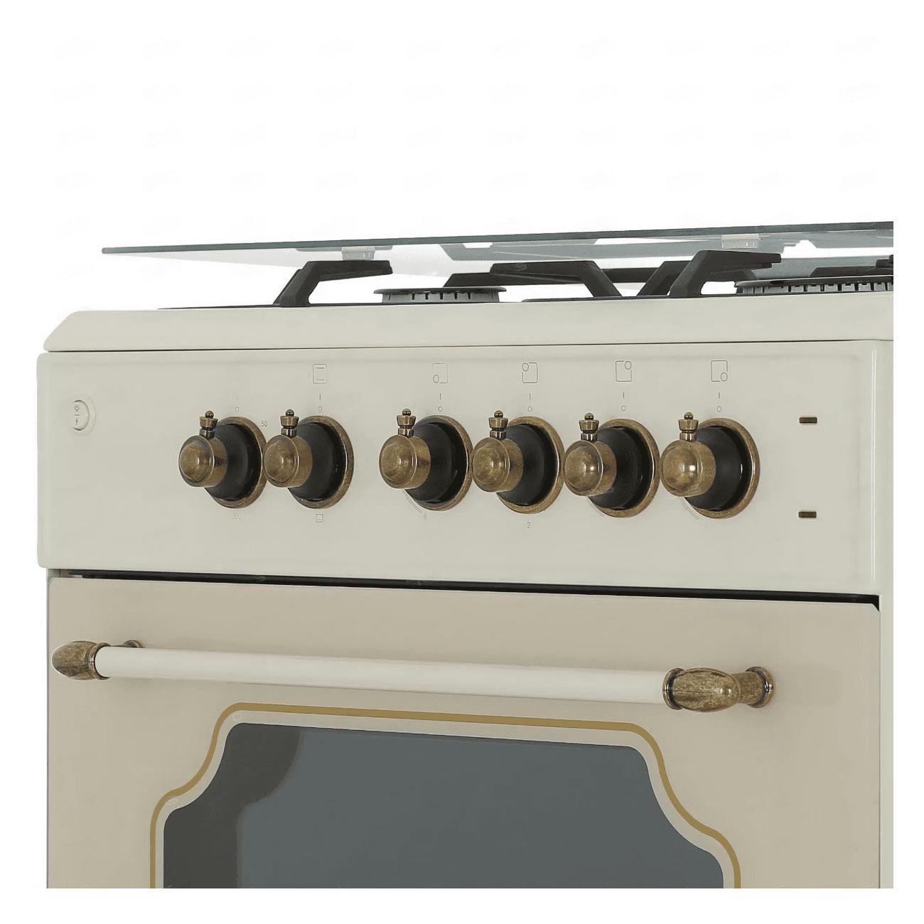 Комбинированная плита Vesta Valencia VKE 10-E бежевая Retro CHU