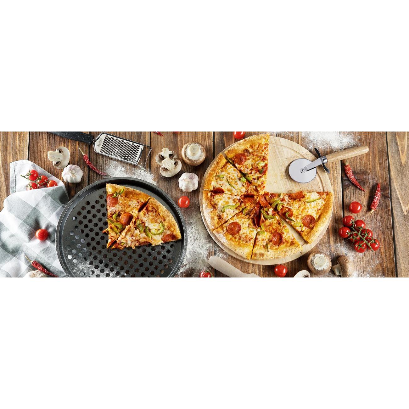 Форма для пиццы перфорированная 34см (металл) REGENT inox Easy