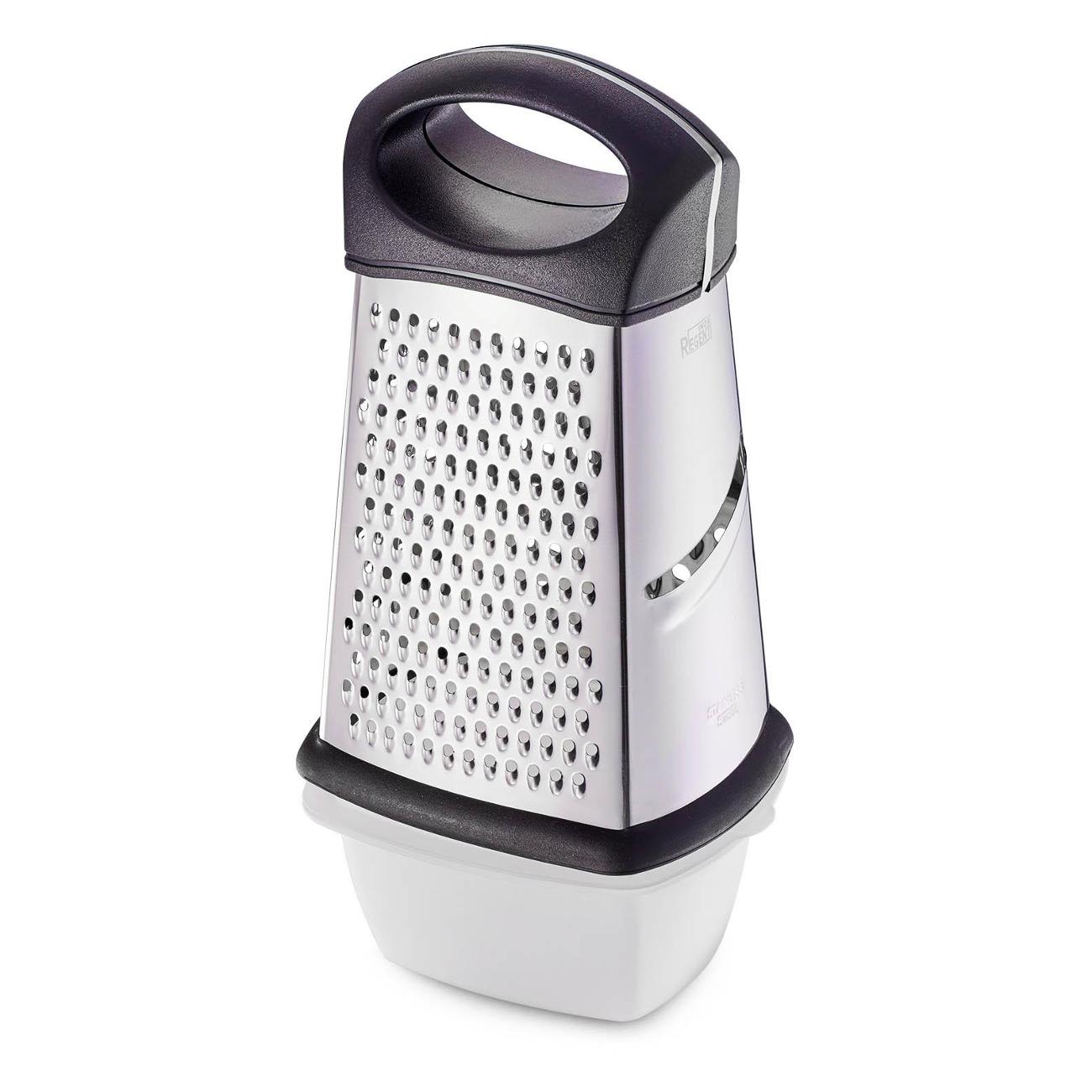 Терка кухонная с контейнером REGENT inox PRESTO