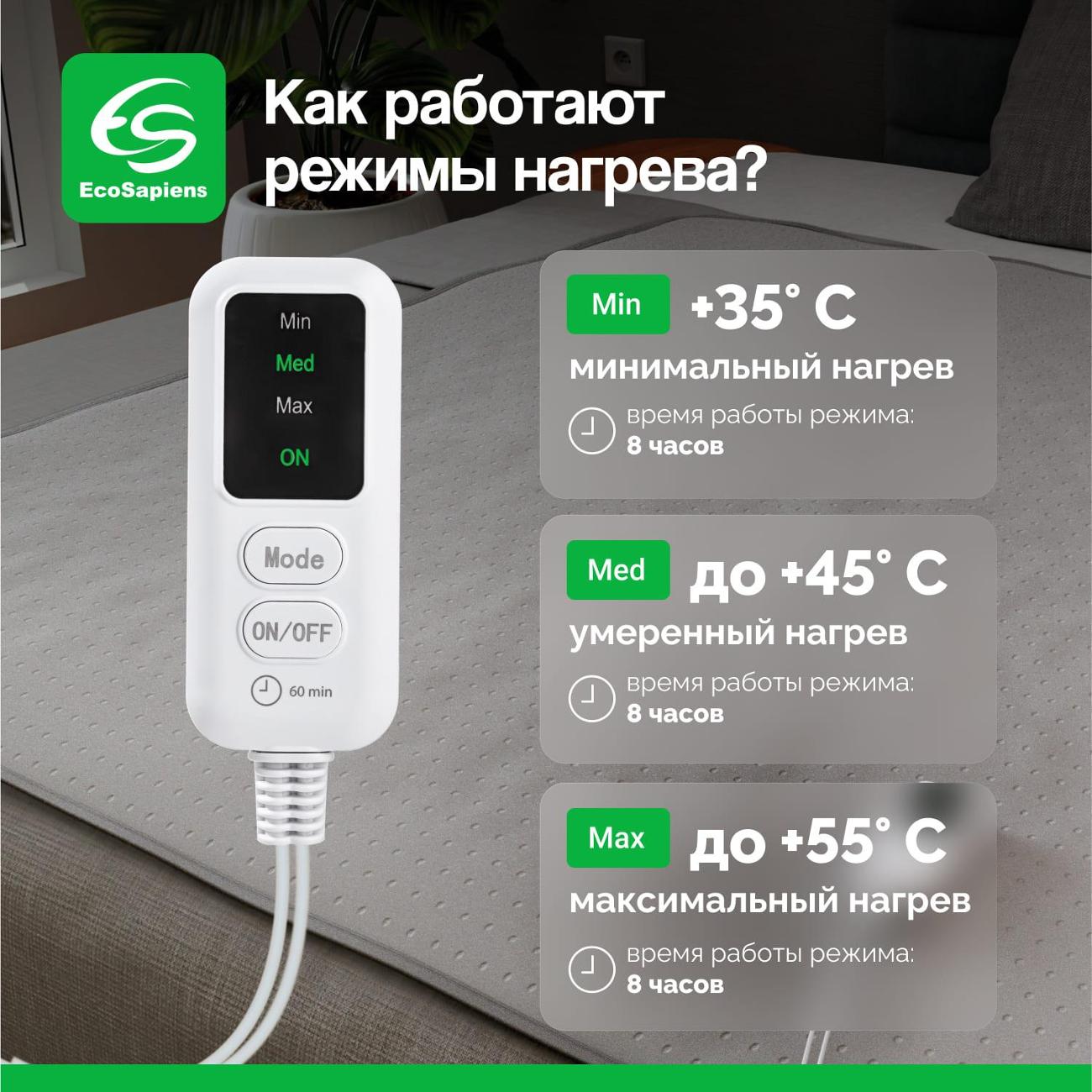 Электропростыня EcoSapiens Marsel S802