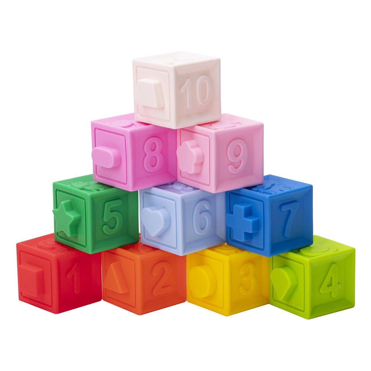 Тактильные кубики Юнландия Кубики-сортеры ЭКО 10шт 664703