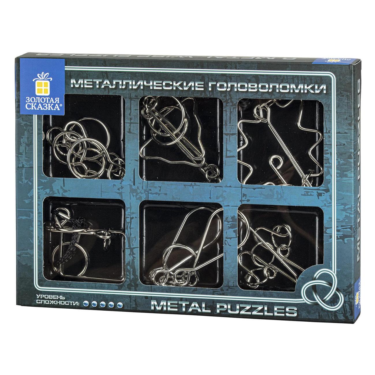 Головоломки металлические Золотая сказка 6шт HIGH level 664927