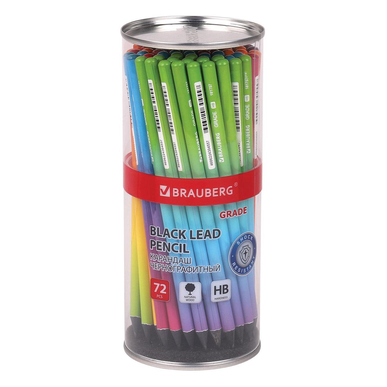 Карандаш Brauberg Карандаши ч/гр HB GRADE 72шт 880757 фото