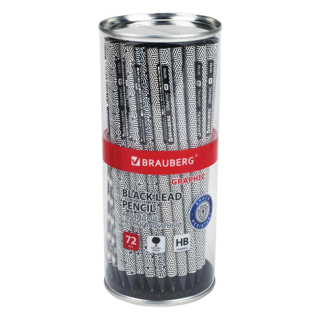 Карандаш Brauberg Карандаши ч/гр HB GRAPHIC 72шт 880758 фото