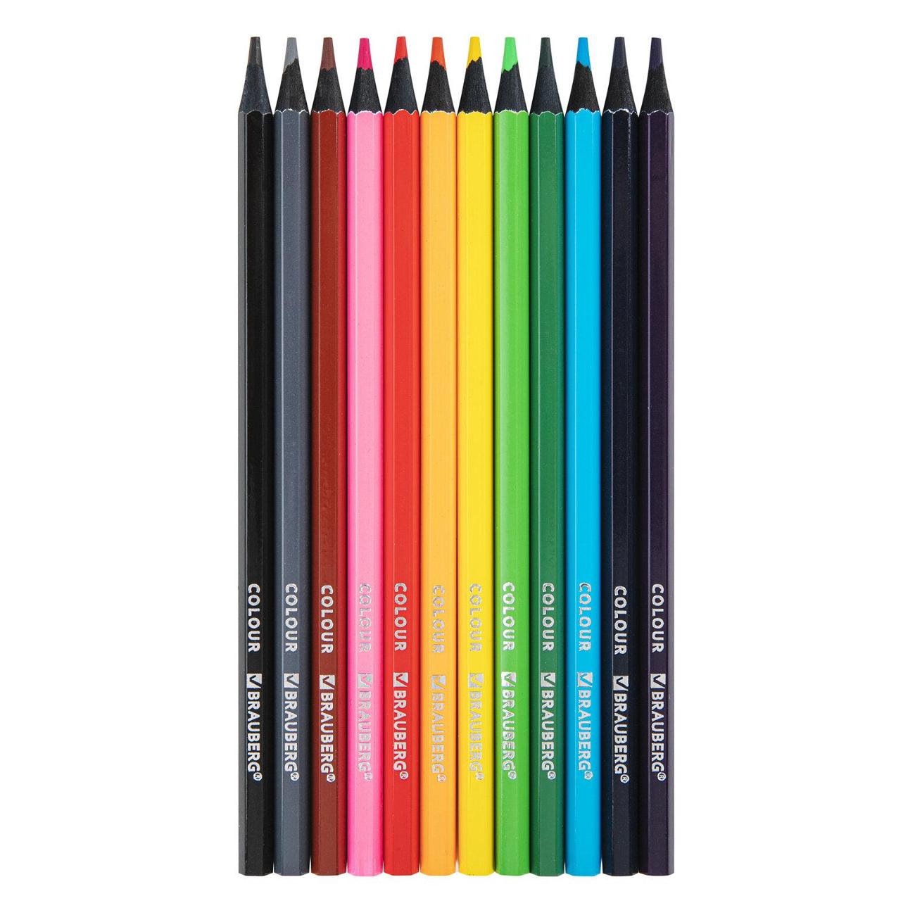 Карандаш цветной Brauberg 181856