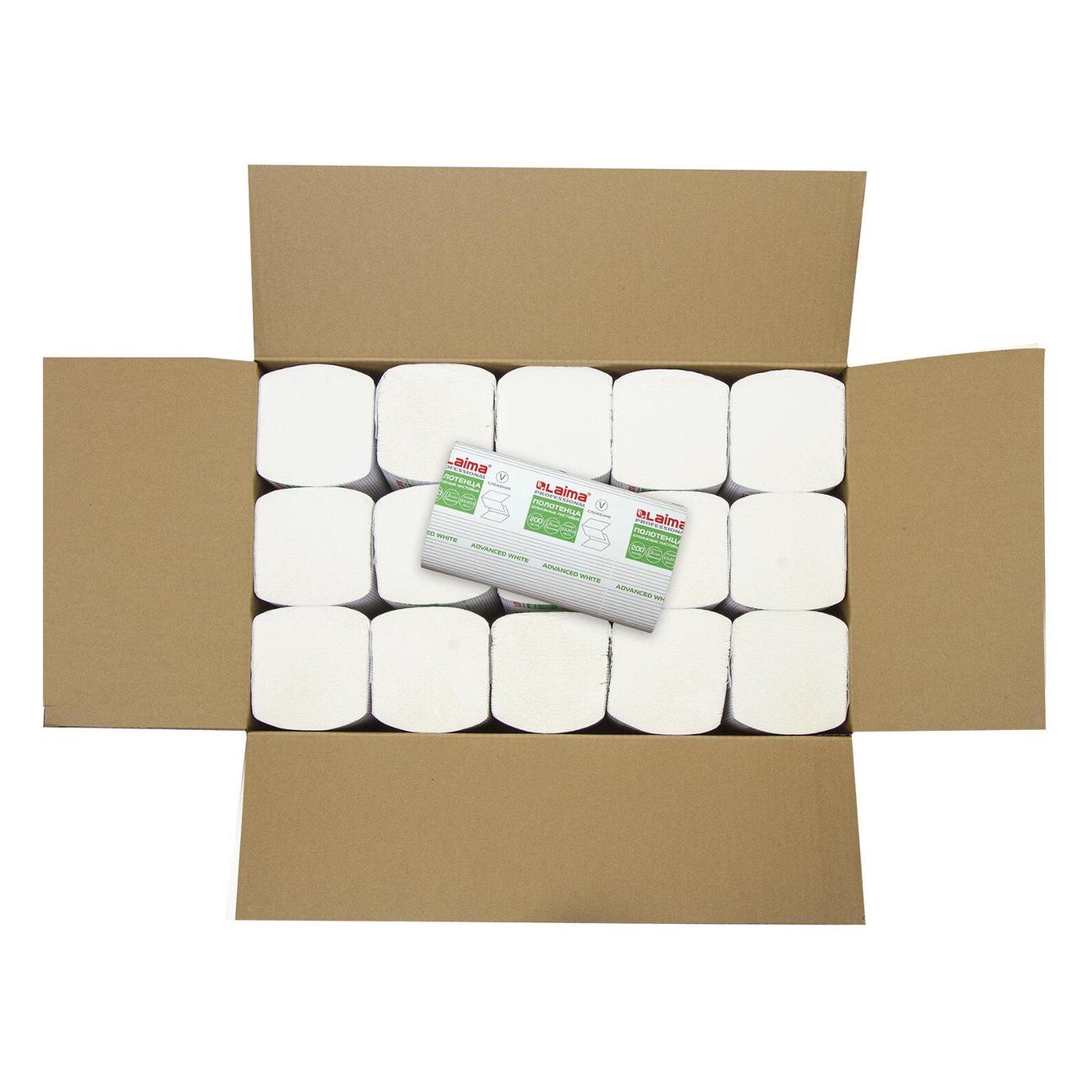 Полотенца бумажные Laima H3 15x200 шт 2 сл белые V