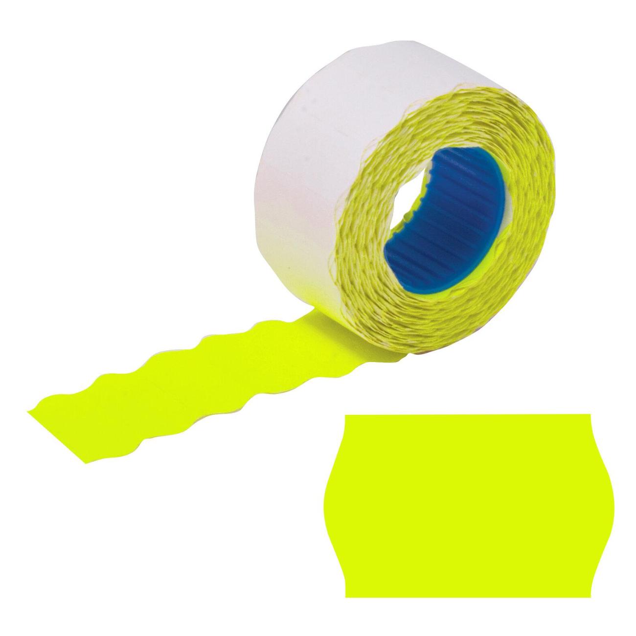 Этикетка самоклеющаяся Brauberg 26*16 волна желтая 5р*800шт 123581