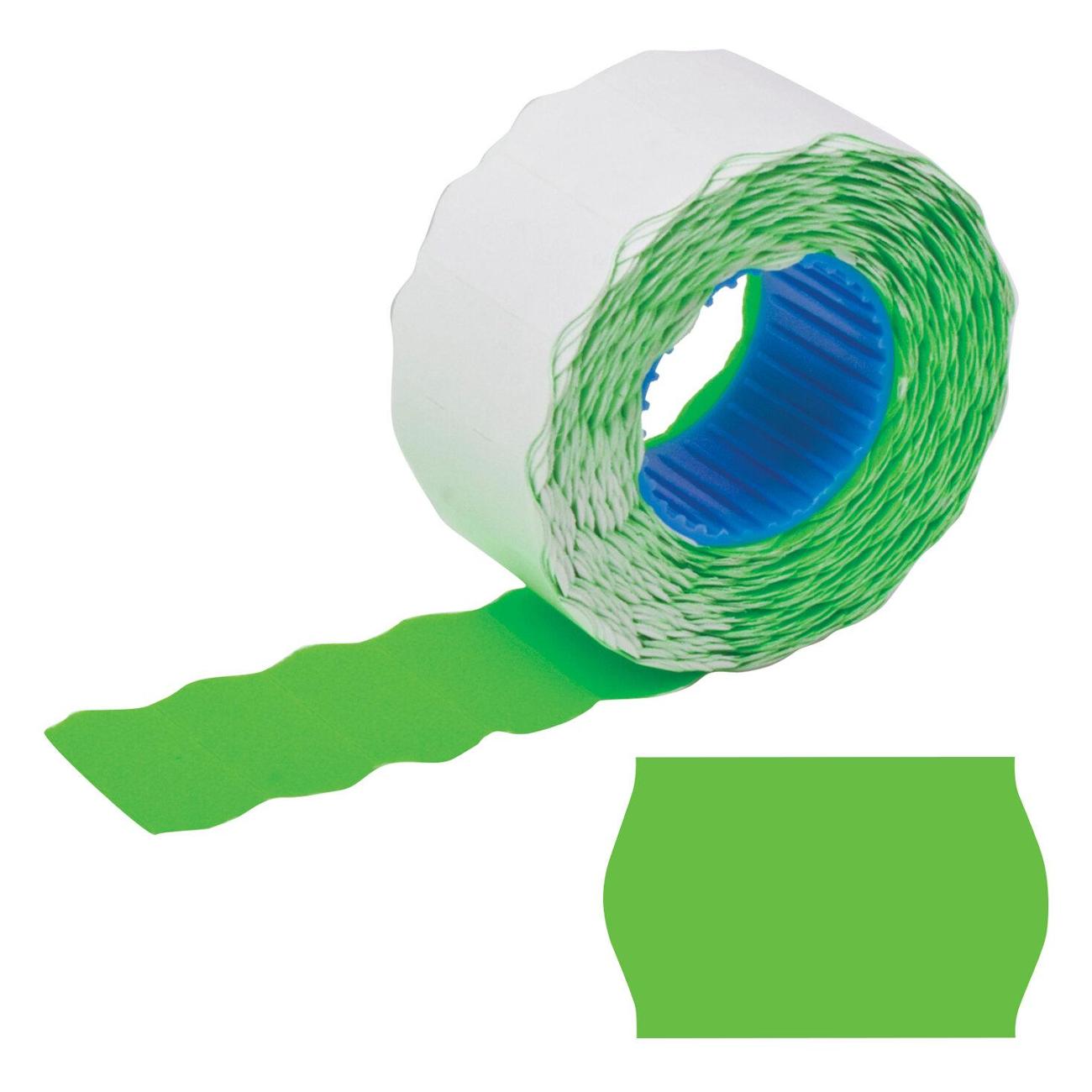 Этикетка самоклеющаяся Brauberg 26*16 волна зеленая 5*800шт 123583