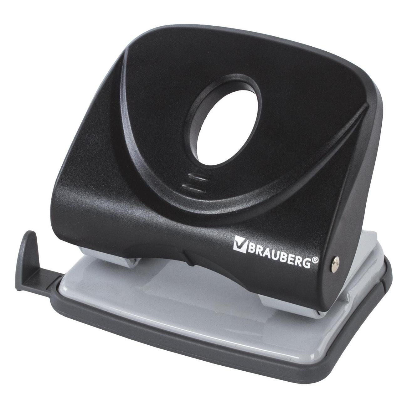 Дырокол Brauberg "Original", до 25 листов, черный, 222542