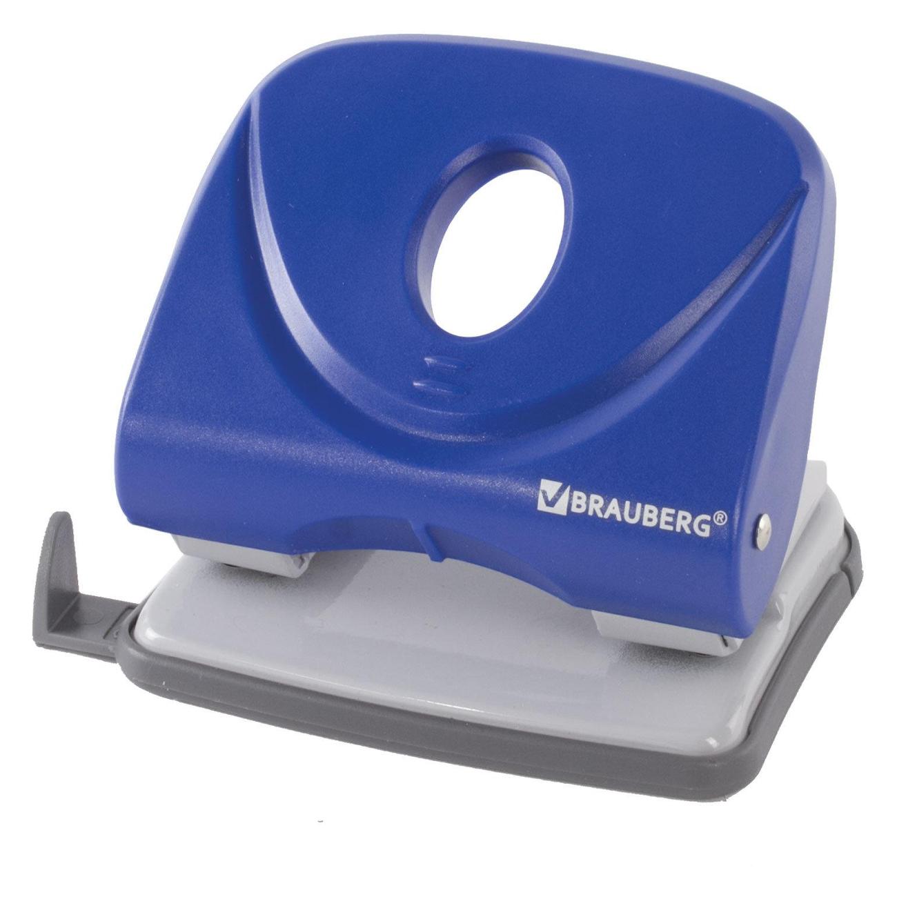 Дырокол Brauberg "Original", до 25 листов, синий, 222543