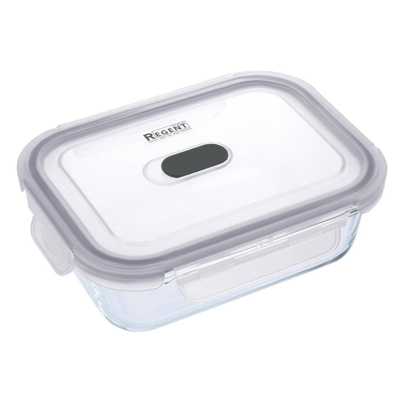 Контейнер для продуктов стеклянный 0.4л. REGENT inox Desco фото