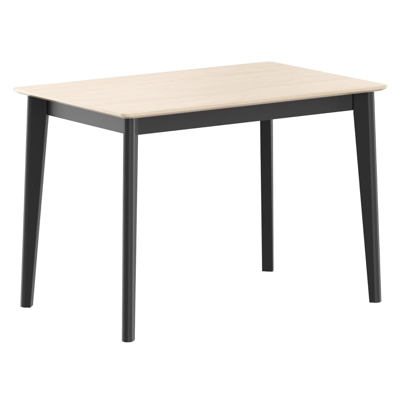 Стол обеденный Skyland LYKKE TS-110 шпон белый дуб/ черный 110х70х75