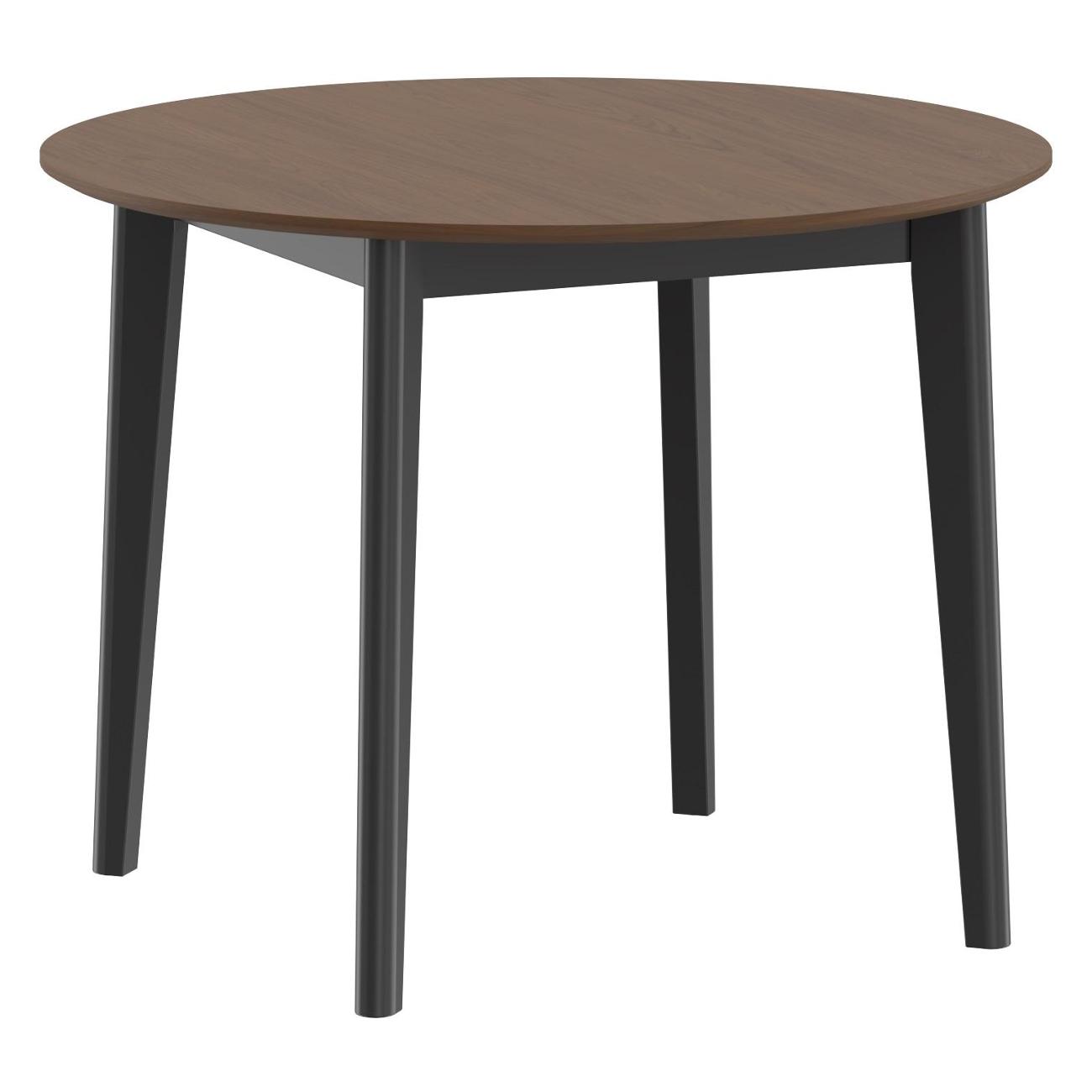 Стол обеденный Skyland LYKKE TR-100 шпон орех/черный 100х100х75