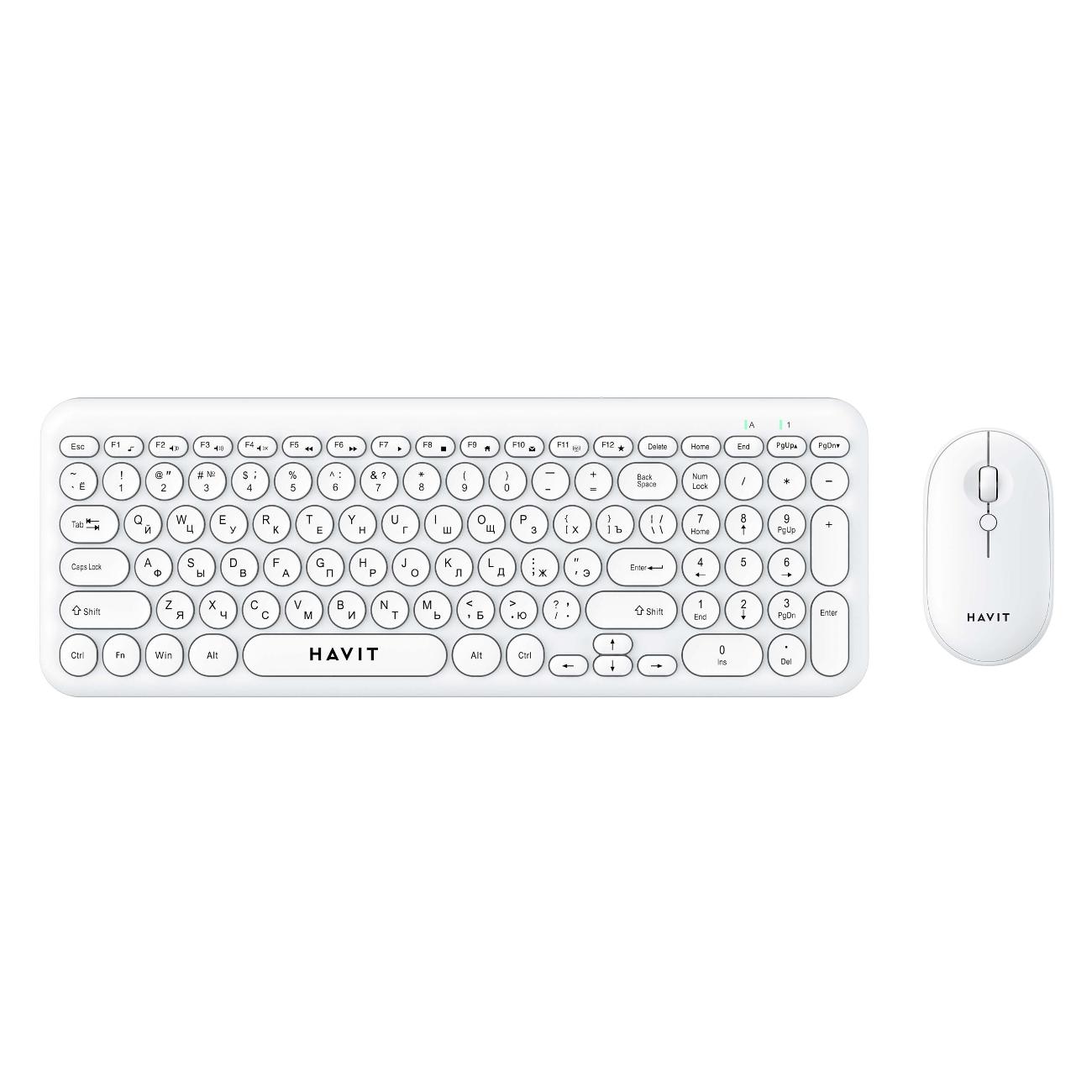Комплект клавиатура+мышь Havit KB254GCM White